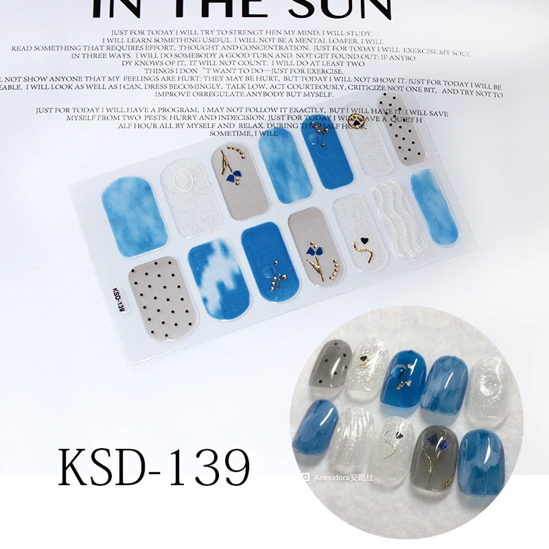 Наклейки для ногтей в корейском/японском стиле наклейки сделай сам на ногти с