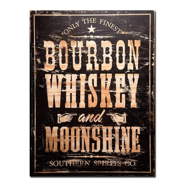 

Bourbon Whiskey and Moonshine Vintage Tin Sign Metal Sign TIN Sign