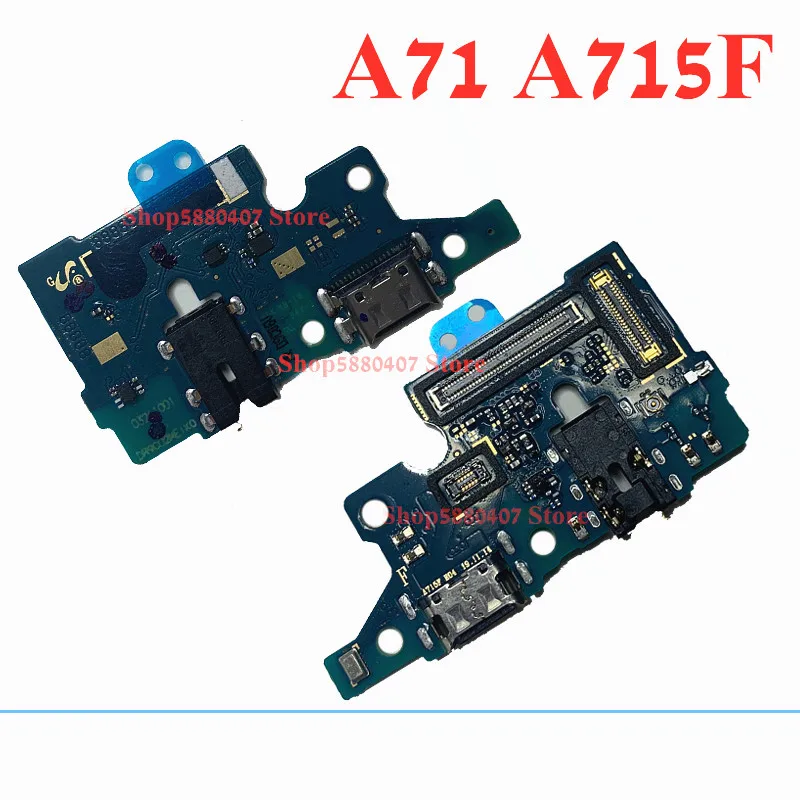 

Original Charger Plug Board For Samsung Galaxy A71 SM-A715F A715F USB Charging Port Dock Microphone Headphone Jack Flex Cable