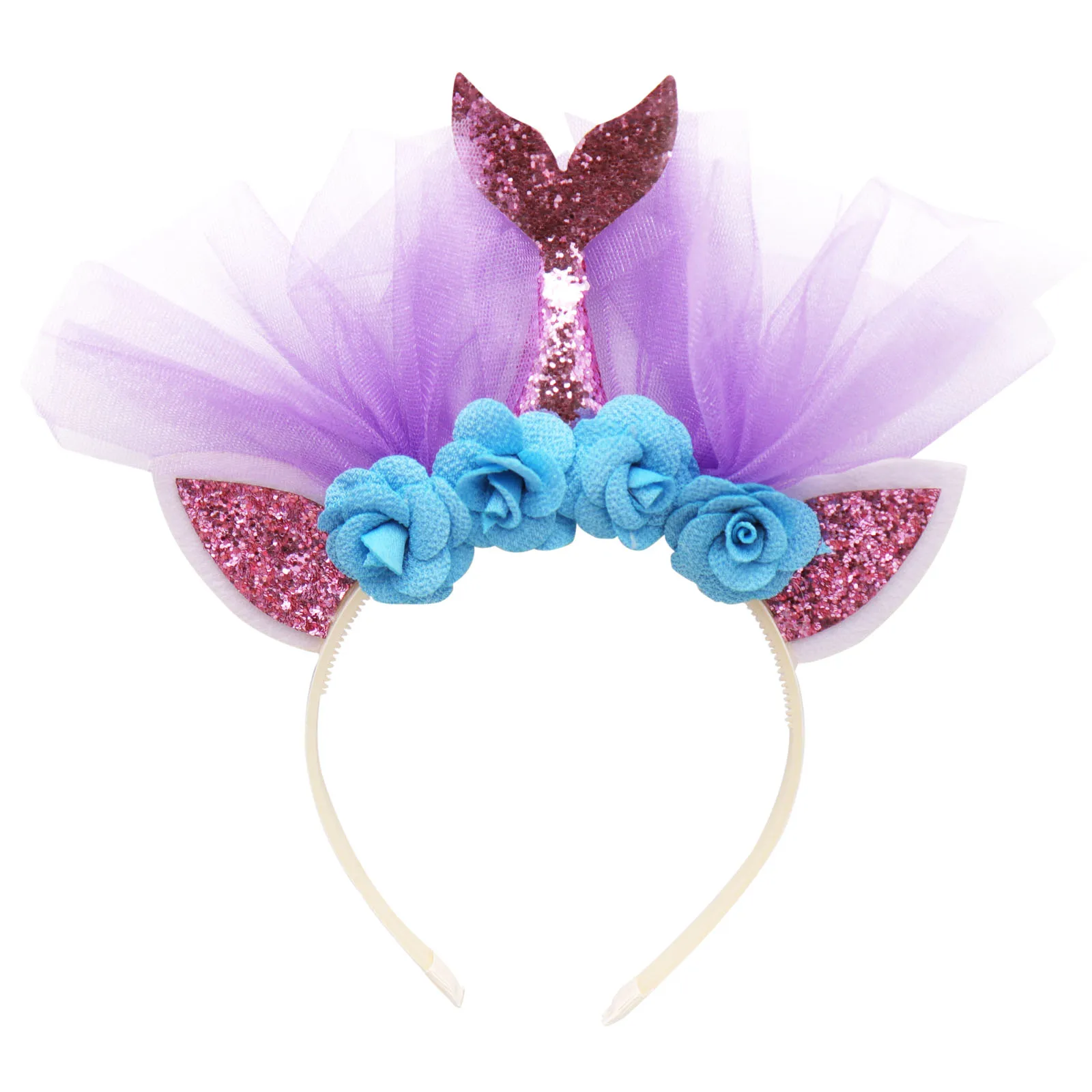 1 шт в лоте повязка на голову для Русалочки с блестками и виде морской звезды