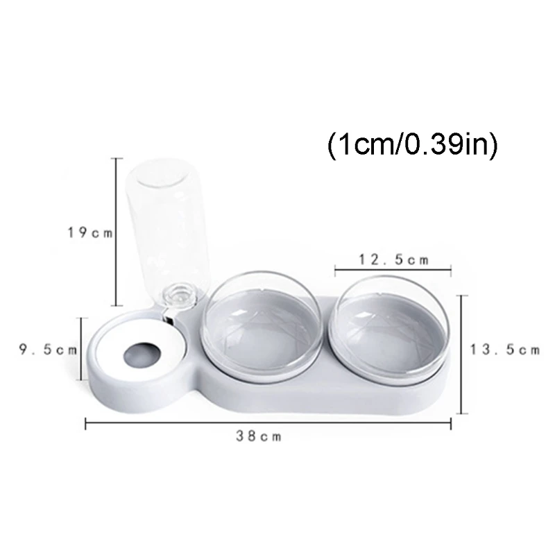 

Practical Pet Dog Cat Feeder Double Bowl Automatic Water Feeding Drinking Water Bottle Anti-tipping Kitten Slow Food