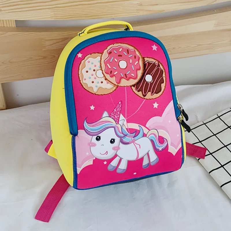 New Child School Bag for Teenage Cartoon Unicorn Crocodile Kids School Anime Backpack Boys Bag Travel Backpack Primary Girl Bag
