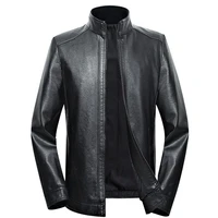plus size men split leather jacket 5xl 6xl 7xl 2022 spring and autumn zipper male leather jacket father outwear p07
