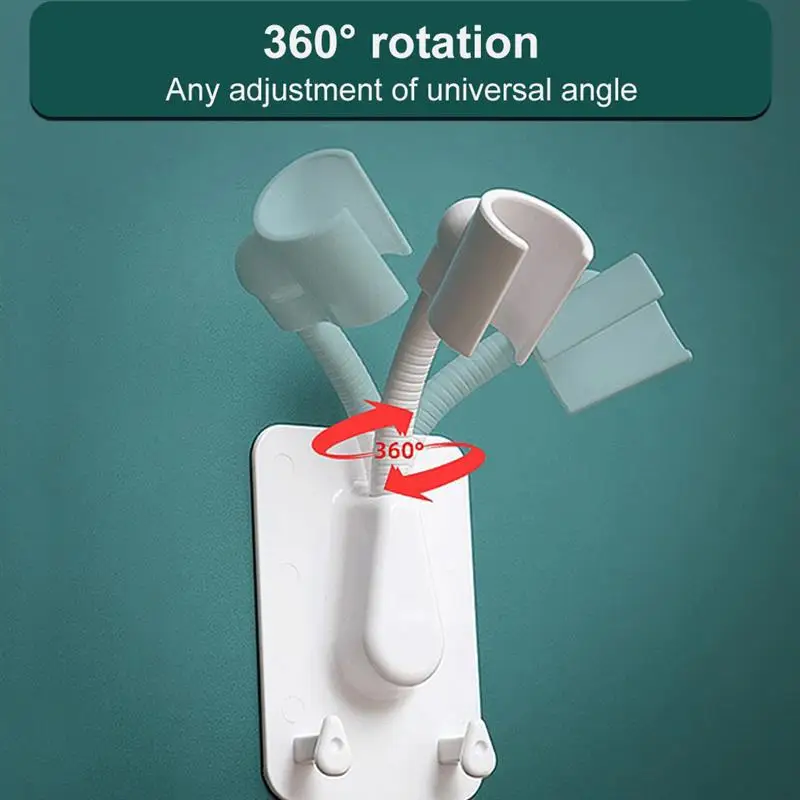 

Регулируемый держатель для душевой лейки на 360 °, самоклеющийся кронштейн для душевой лейки, настенное крепление с 2 крючками, универсальный...