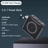 magnetic wireless power bank 10000mah fast charger for iphone 13 pro max official power bank comes with a charging cable