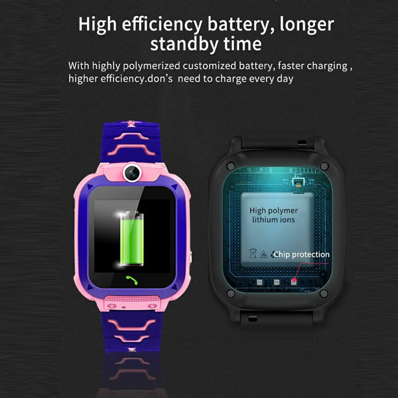 Смарт часы gps GSM локатор сенсорный экран отслеживания SOS водонепроницаемый