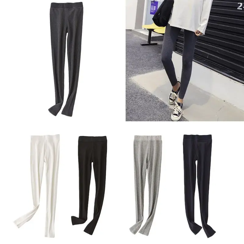 Леггинсы женские хлопковые в рубчик полоску | Женская одежда