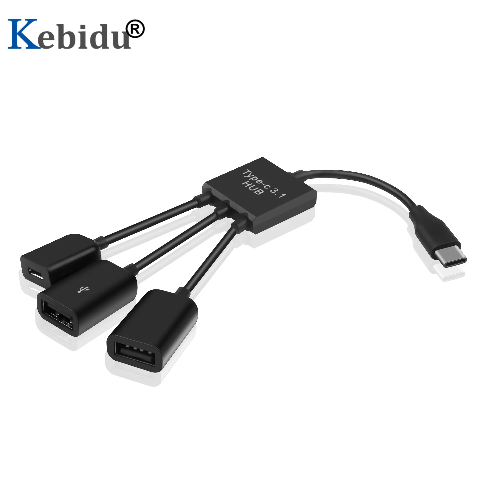 USB-концентратор Kebidu с 4 портами типа C и несколькими OTG кабель-коннектор 3 1 по USB 2 0 |