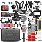 Vamson для Gopro 10 9 обновление камеры большой комплект аксессуаров водонепроницаемый корпус Чехол штатив пластиковая рамка для Go Pro 10 VS168