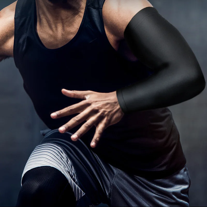1pc Compression Basketball Arm Sleeves Sun UV Protection Volleyball Elbow Pads Outdoor Sports Running Cycling Warmers | Спорт и