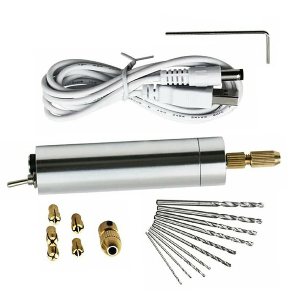

Tools Electric Grinder kit Mini Hand Drill Engraving Shanks USB port Grinding