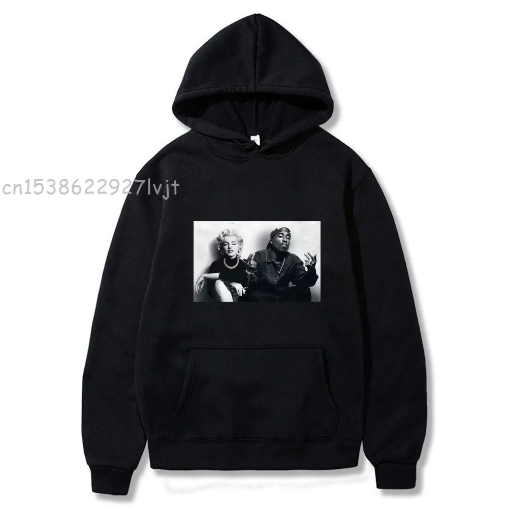 2021 модные дизайнерские худи с принтом легенды Тупак Мэрилин Монро Женская
