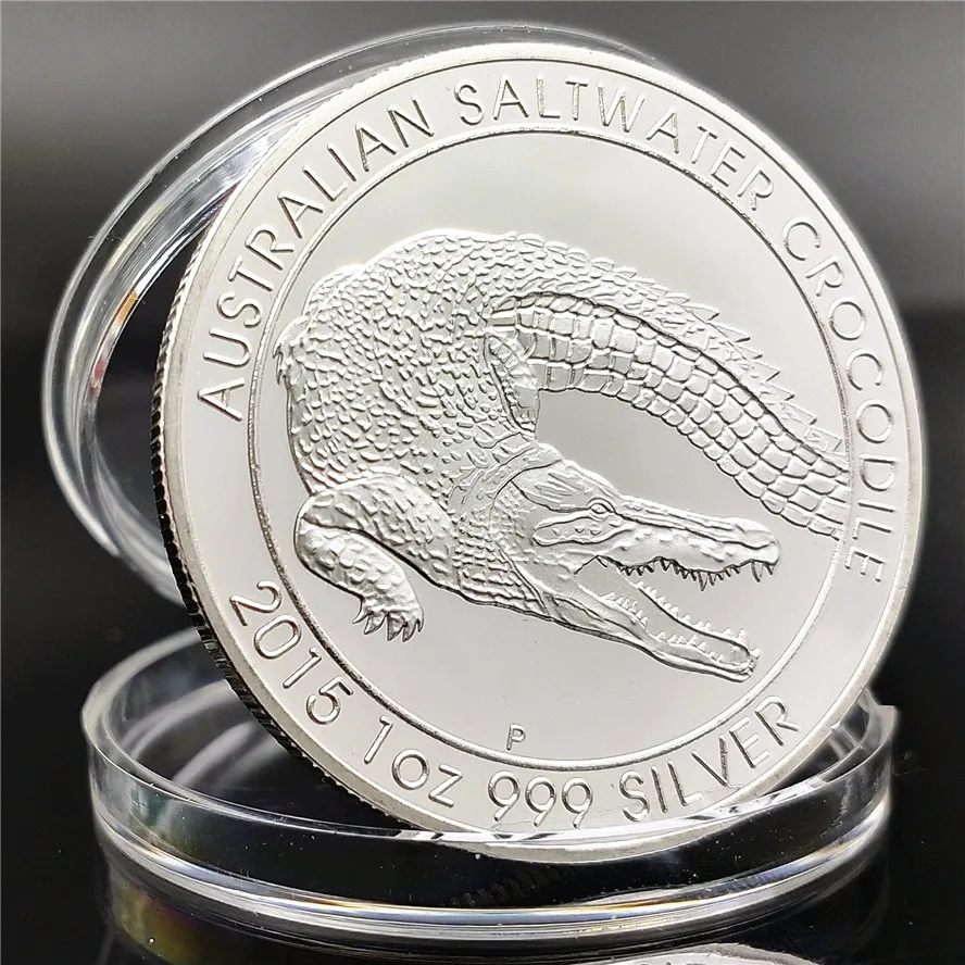 

Australian Crocodile Commemorative Coin Commemorative Medal Handicraft Animal Coin Collection