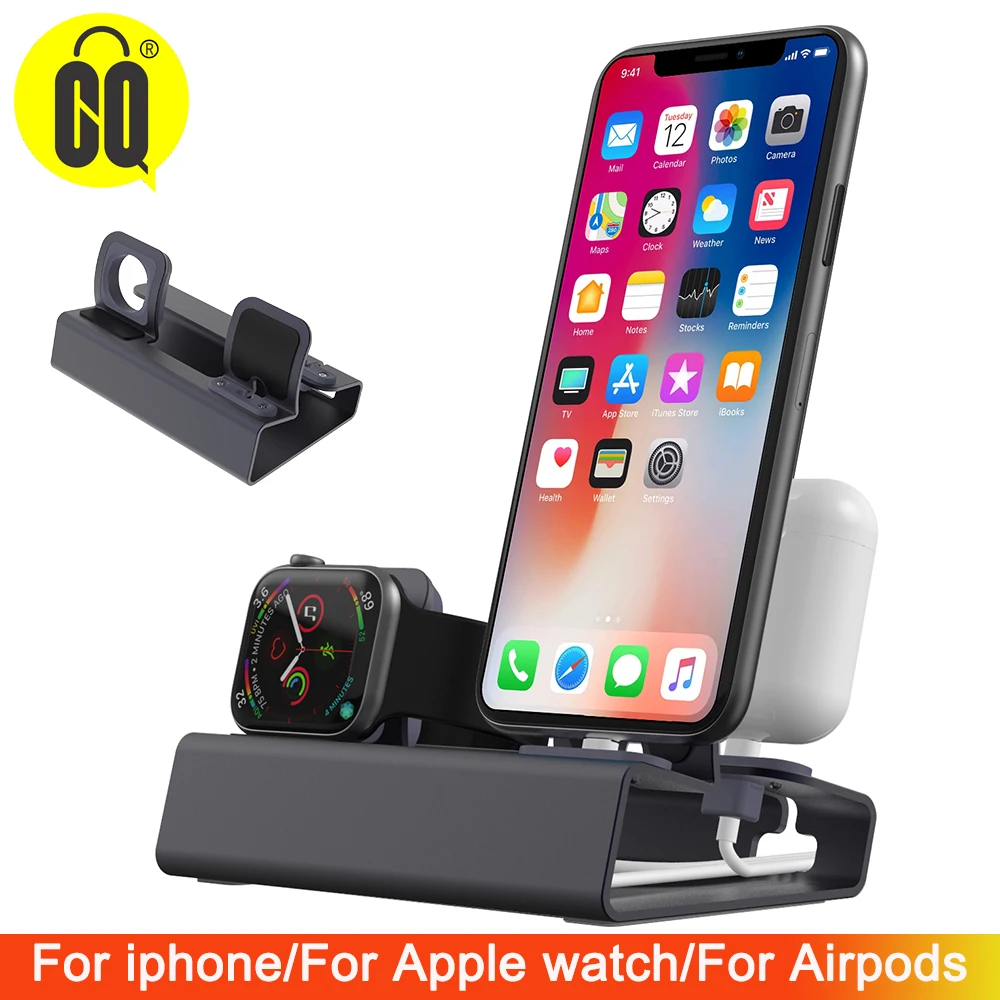 3 в 1 зарядная док станция для iphone/XS Max/XR/5S/6/7 apple watch 4 зарядных подставки