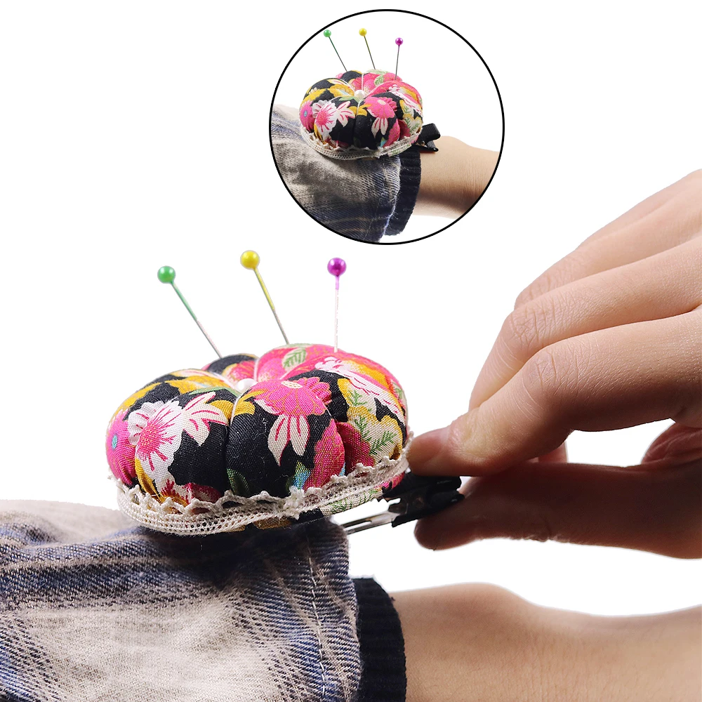 3 цвета Милая тыква в форме цветка булавка Подушка с зажимом швейная игла пинетки