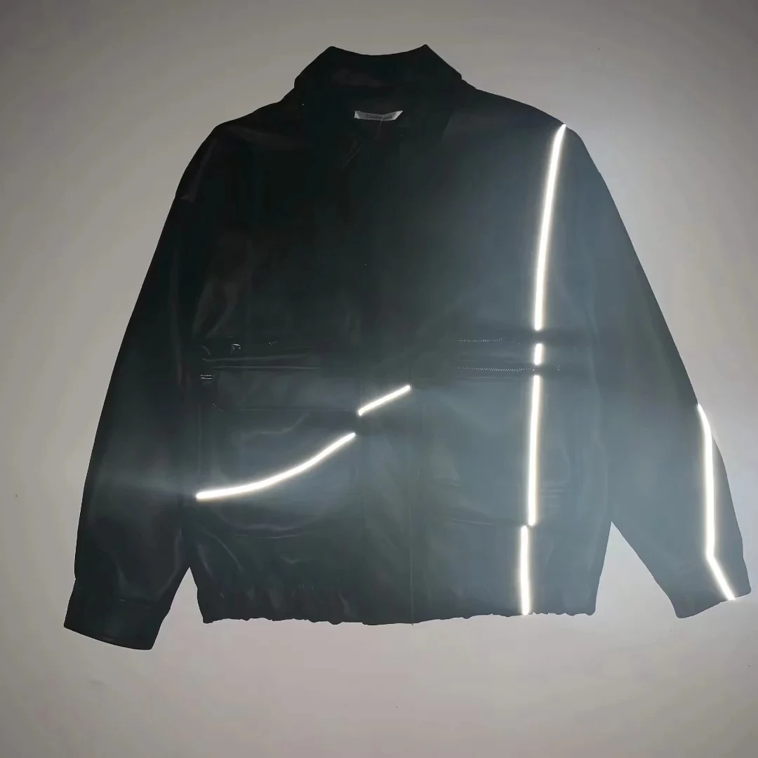 Женская кожаная куртка в стиле сафари на осень и зиму свободная Светоотражающая