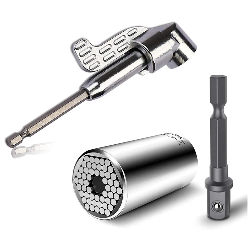 

3 in 1 Multifunctional 7-19mm Socket Wrench Ratchet Socket and Screwdriver Bit