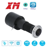 Беспроводная камера видеонаблюдения Icsee XM, 1080P, WIFI, рыбий глаз, 1,78 мм, широкоугольный объектив, слот для TF-карты, P2P RTSP