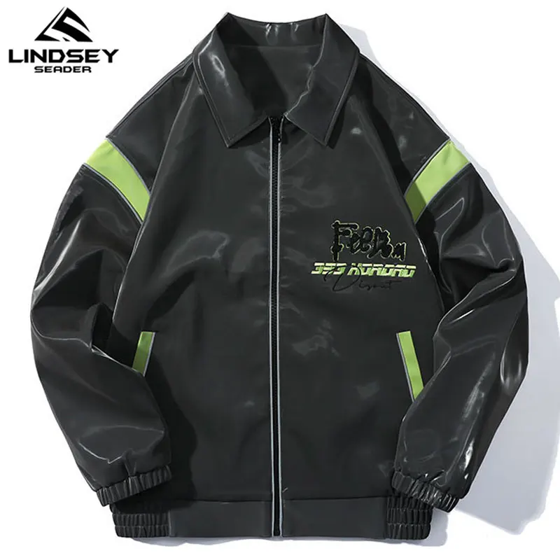 Куртка мужская однотонная в стиле хип хоп с защитой от ветра|Мужские куртки| |