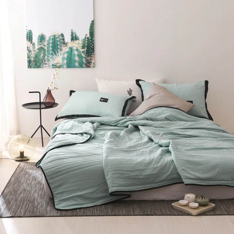 Летние тонкие клетчатые летние одеяла в сетку одеяло кондиционер покрывало для