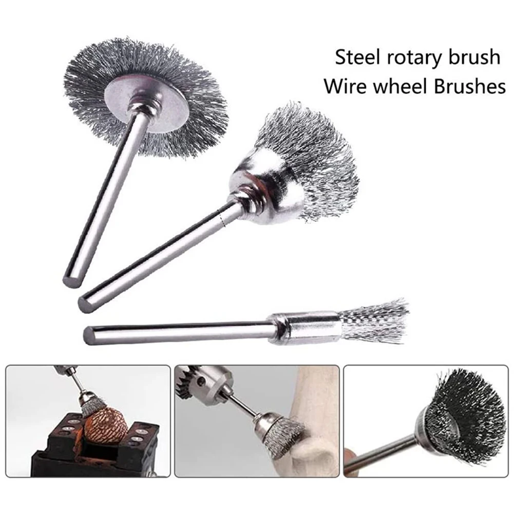 

Steel Rotary Joint Knot Flat Wire Wheel Cup Brush Disk Rust Removal Polishing For Drill Angle Grinder Gadget Rotary Tool