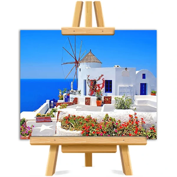 

Greece Island Santorini Picture DIY Painting By Numbers Home Decor Art Acrylic Paint picture to paint by numbers