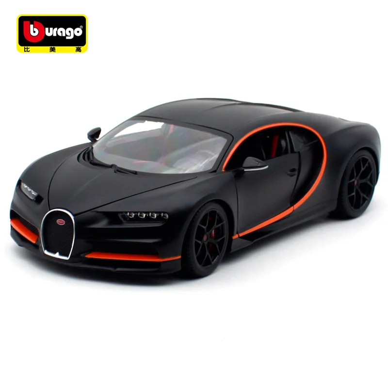 

Bburago Diecast 1:18 2018 Chiron Sport Car Cool Black High Simulator Alloy Metal Model Car