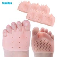 2pcs toe separator forefoot pads five hole honeycomb soft gel pain relief insoles prevent feet callus blisters corn c1533