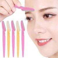 3pcs portable eyebrow trimmer eyebrow razor shaver eye brow shaper scissors facial hair remover for women makeup beauty tools
