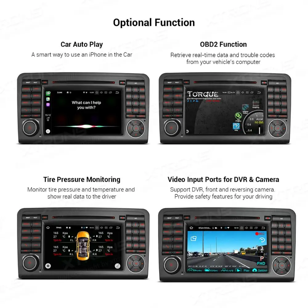 Автомобильный DVD плеер XTRONS PX5 Android 9 0 радио GPS для Mercedes Benz ML Class W164 ML300 ML350 ML450 ML500 2005 2011