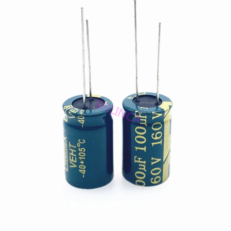 110 шт./лот 160v 100 мкФ низкая ESR/сопротивление высокой частоты алюминиевый