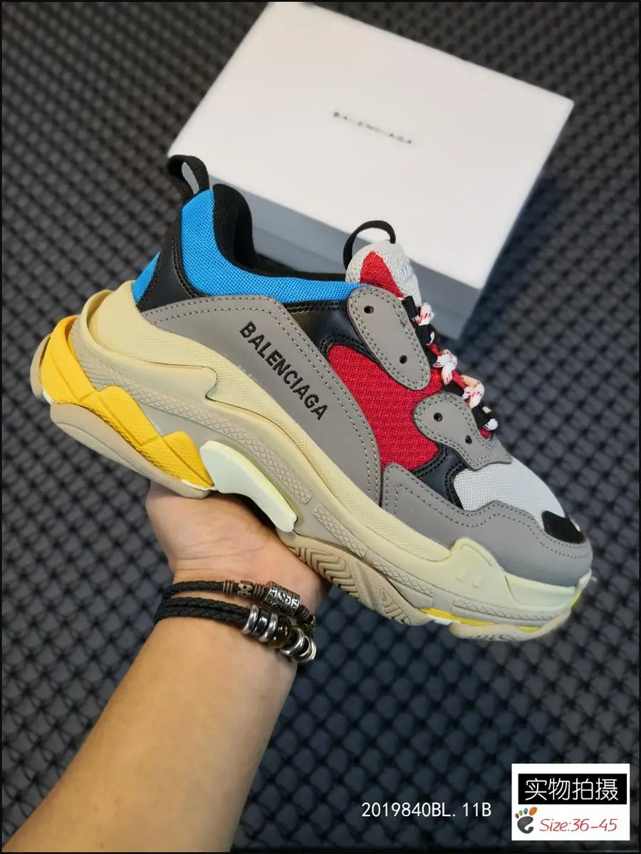 

20201NEW HOT Balanciaga- Triple S Clear sun glasses Black shoes Women Dad Clear sun White Trainers Fashion Neon Green sneakers 3