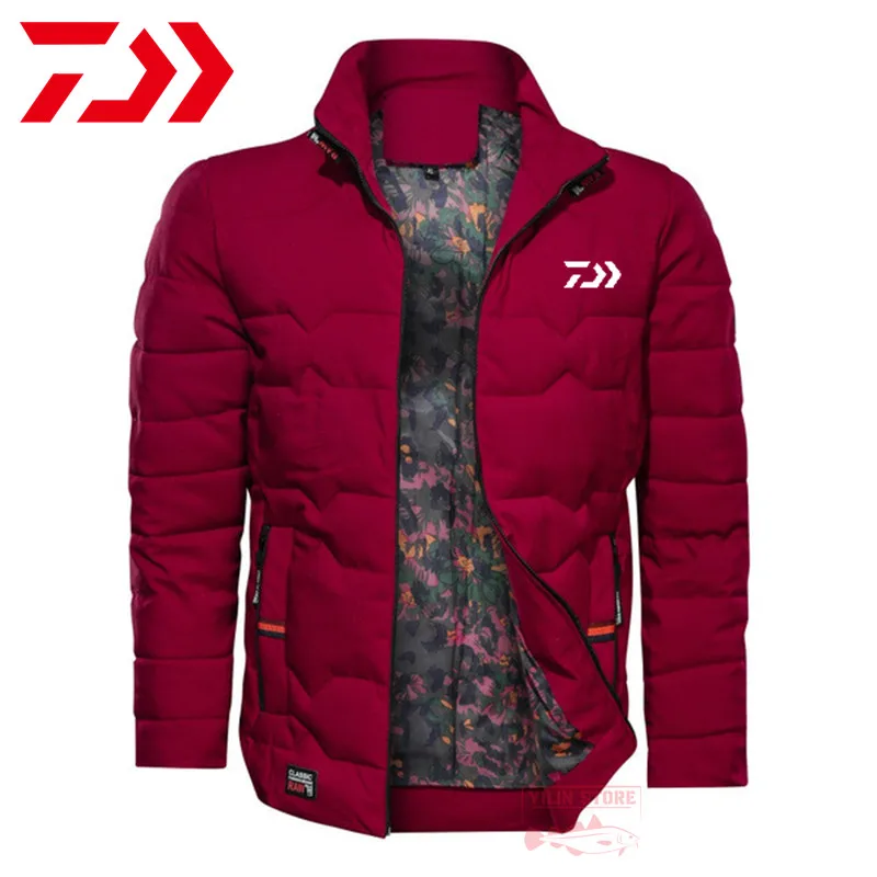 

New DAIWA Fishing Jacket Warm Thick Puffer Jacket Windproof Mountaineering Coat Male High Quality Thermal Winter Fishing Clothes