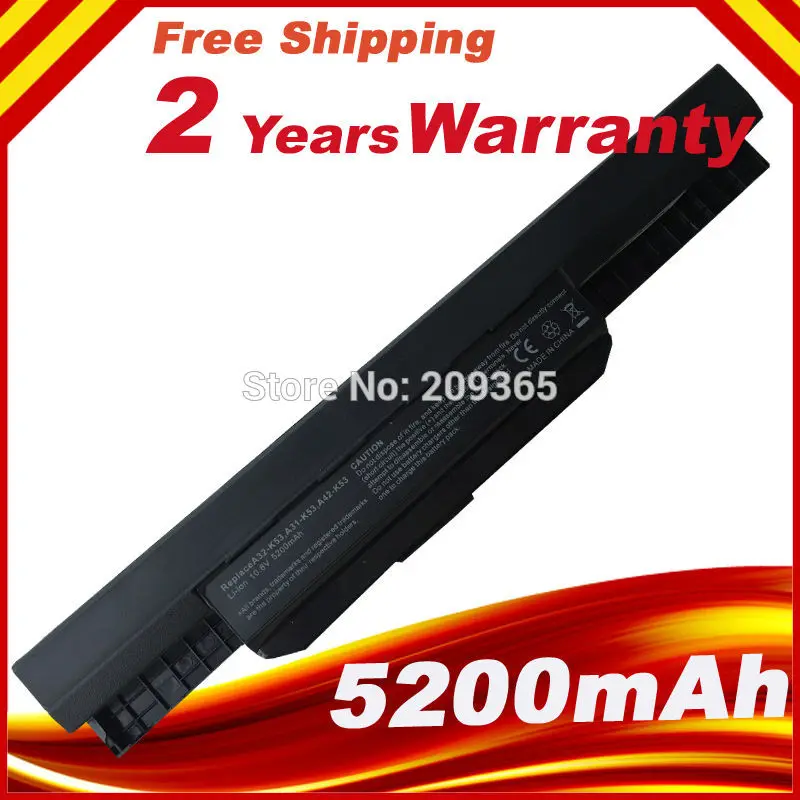

[Special Price] Laptop Battery For Asus A52 A52J K42 K42F K52F K52J Series,70-NXM1B2200Z A31-K52 A32-K52 A41-K52 A42-K52 free