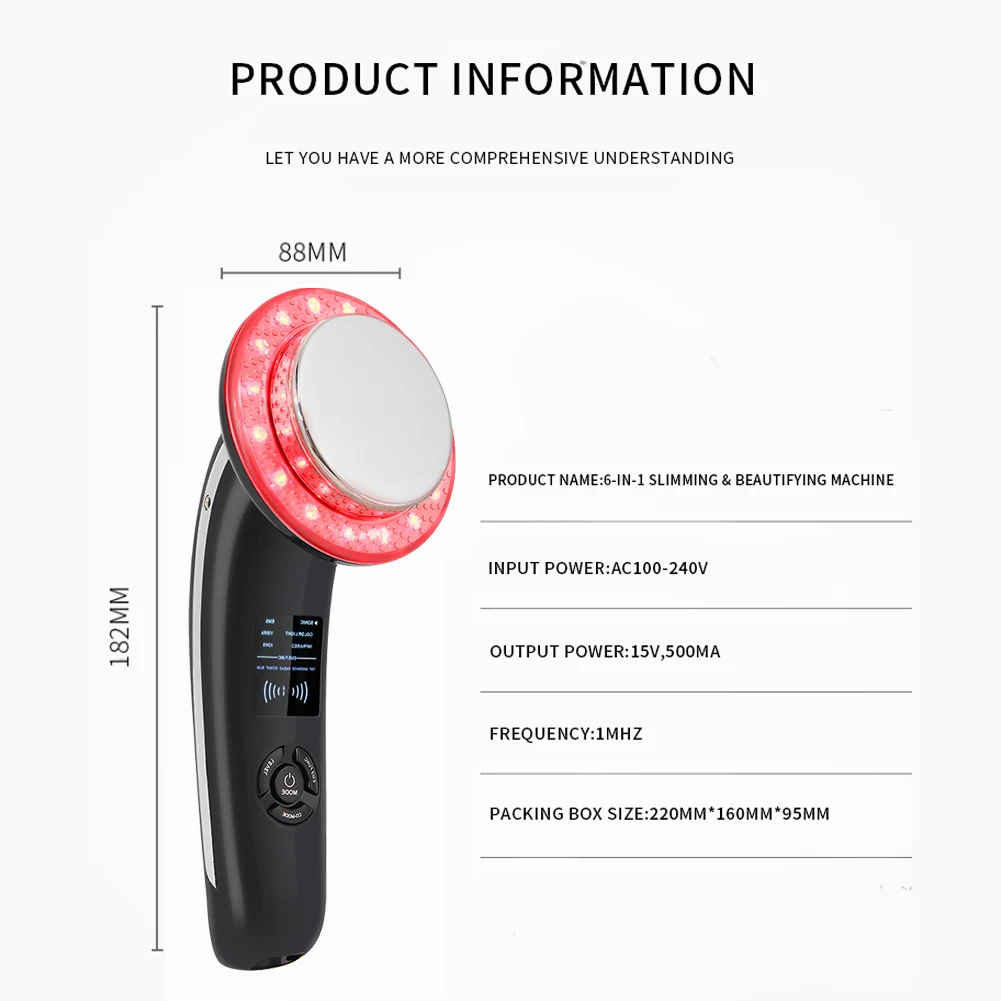 Kopen 6 In 1 Fototherapie Whitening Ems Afslanken Massager Instrument Led Ultrasone Verstevigende Afslanken Vormgeven Bodys Beautys Instrument