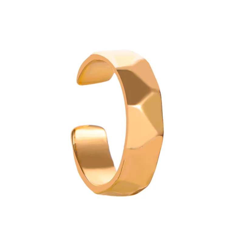 Одиночные безболезненные серьги-клипсы для женщин и мужчин золотистые