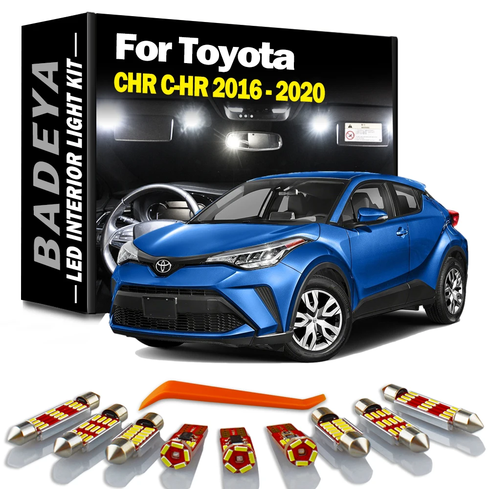 

BADEYA 10Pcs Canbus Car LED Interior Lights Kit For Toyota CHR C-HR 2016 2017 2018 2019 2020 Map Dome Trunk License Plate Lamp