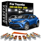 BADEYA 10 шт. Canbus светодиодные лампы для освещения салона автомобиля Kit для Toyota CHR 2016 2017 2018 2019 2020, лампа для номерного знака