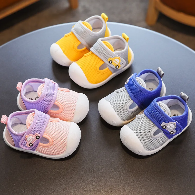 

Кроссовки для мальчиков и девочек, весенние, с мягкой подошвой, сетчатые, дышащие, SCW023