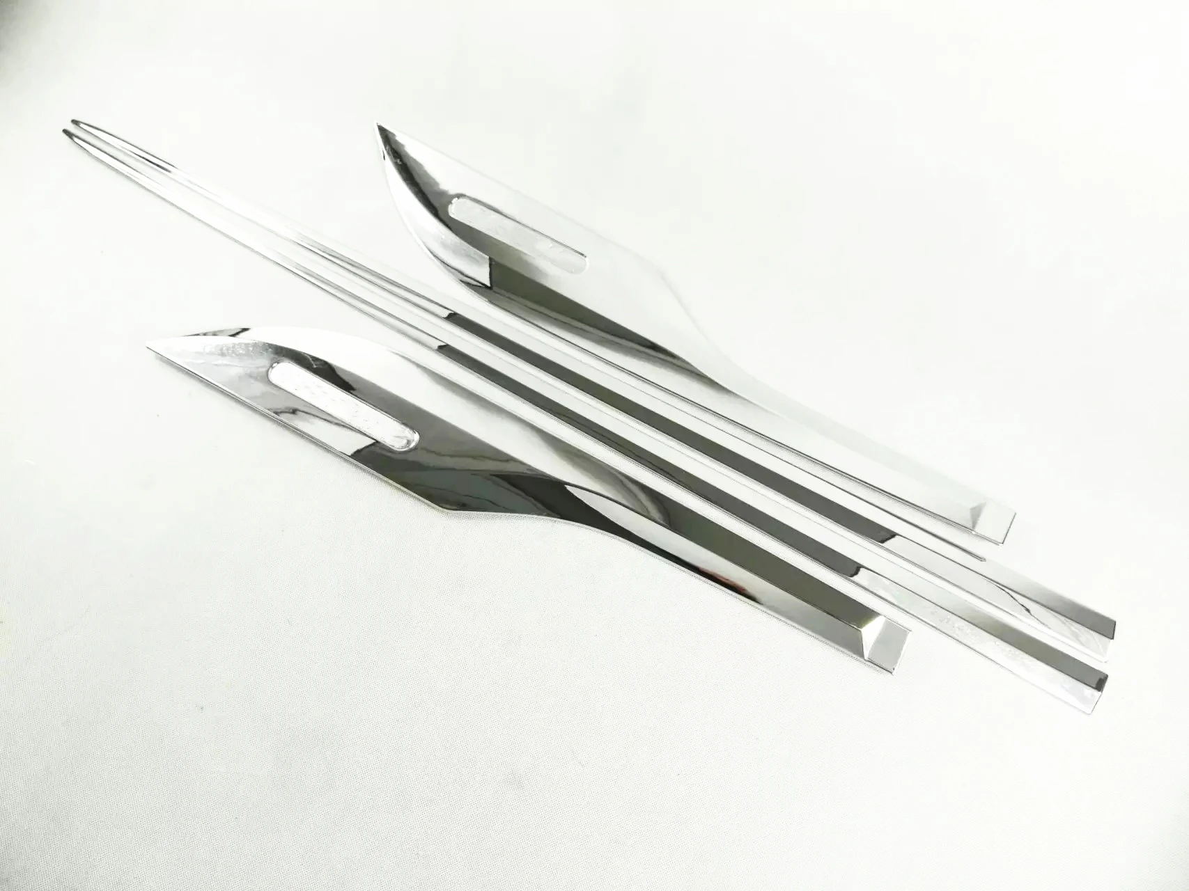 abs sliver Для Honda Civic 10TH поколения ABS хромированный корпус обшивки двери анти-столкновения светильник дощатой дверью отделочная полоса 4 шт - Цвет: abs sliver