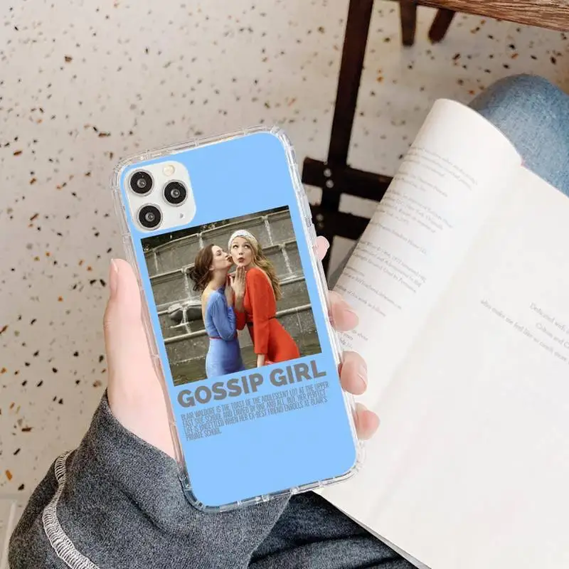 

TV Gossip Girl painting protective Phone Case Transparent soft For iphone 5 5s 5c se 6 6s 7 8 11 12 plus mini x xs xr pro max