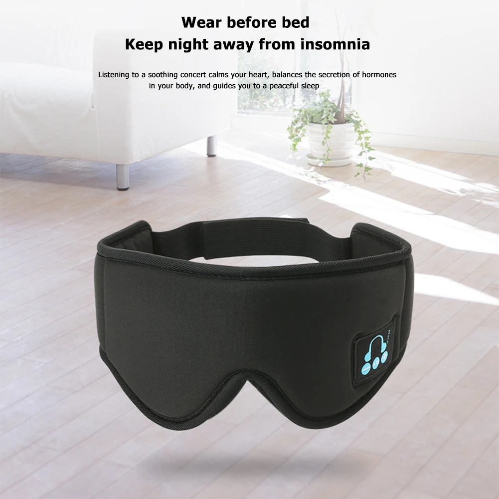 YR 05 беспроводные Bluetooth V5.0 наушники для сна 3D маска Ночной отдых тени глаз Складная
