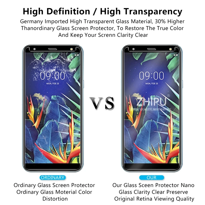 

2Pcs Tempered Glass For LG K40 Glass Screen Protector 2.5D 9H Premium Tempered Glass For LG K40 Protective Film