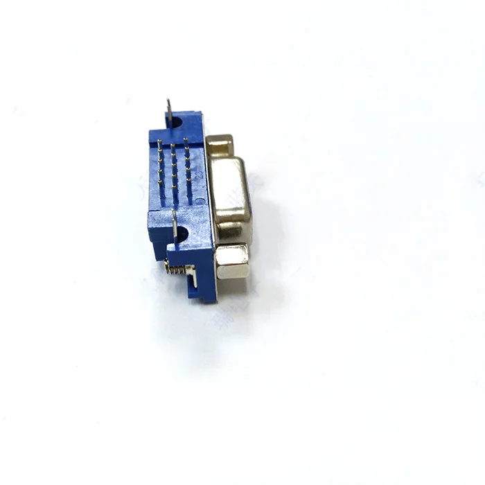 200 шт. DB15 DR15 3 ряда синий параллельный порт 15 Pin D Sub Female Way PCB 90 градусов Разъем