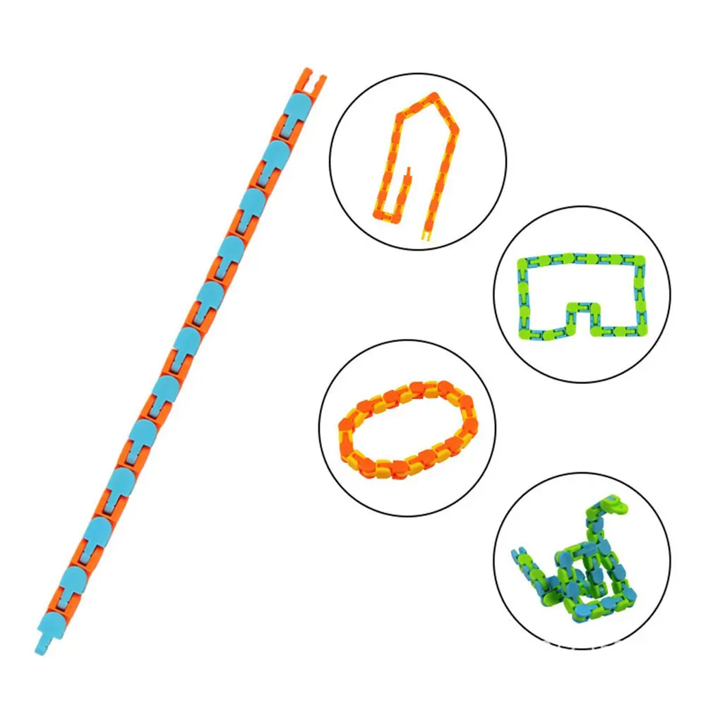 Rompecabezas de serpiente para ni&ntilde;os, juguete sensorial cl&aacute;sico, con dise&ntilde;o de serpiente para el autismo, con seguimiento Multicolor y clic, novedad, 1 unidad-2