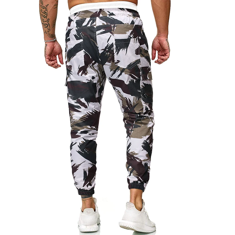 MJARTORIA новые брюки карго для мужчин осень мода эластичный пояс длинные камуфляж