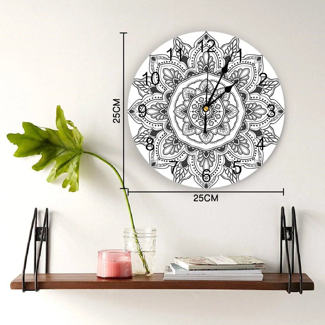 Мандала белые круглые настенные часы современный дизайн украшение для дома
