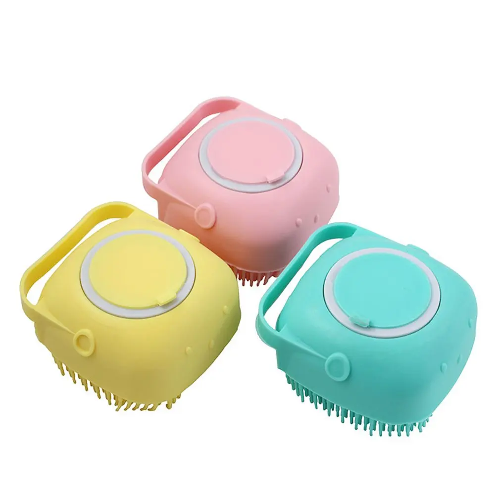 

Shampoo Massager Brush Cat Massage Brush Grooming Comb Bathroom Shower Brush Soft Silicone Short Hair Brushes