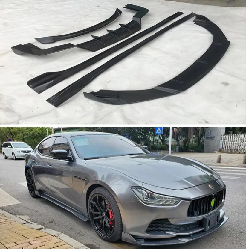 Передний бампер для губ из углеродного волокна боковая юбка тела фонарь Maserati