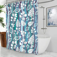 wtisan floral long shower curtain liner bathroom tropical waterproof duschvorhang bed bath and beyond decor curtains with hooks